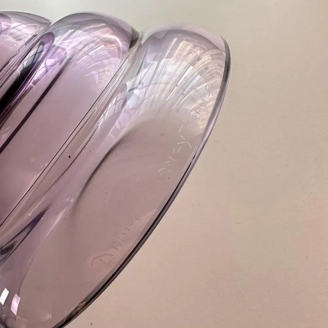 Vintage Glass Ball Vase attributed to Daum Nancy, 1970s For Sale - Image 9 of 10