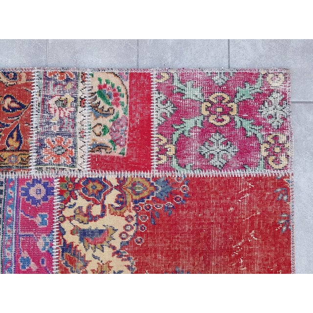 Mid 20th Century Oushak Anatolian Wool Carpet For Sale - Image 4 of 10