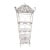 Vintage Wrought Iron Pagoda Étagère, 5-Tier, White, Chinoiserie Style For Sale