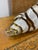 1970s 1970’s Murano Style White & Brown Striped Glass Sea Shell For Sale - Image 5 of 6
