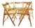 Vintage Folding Chairs with Raffia, Germany, 1980s, Set of 5 For Sale