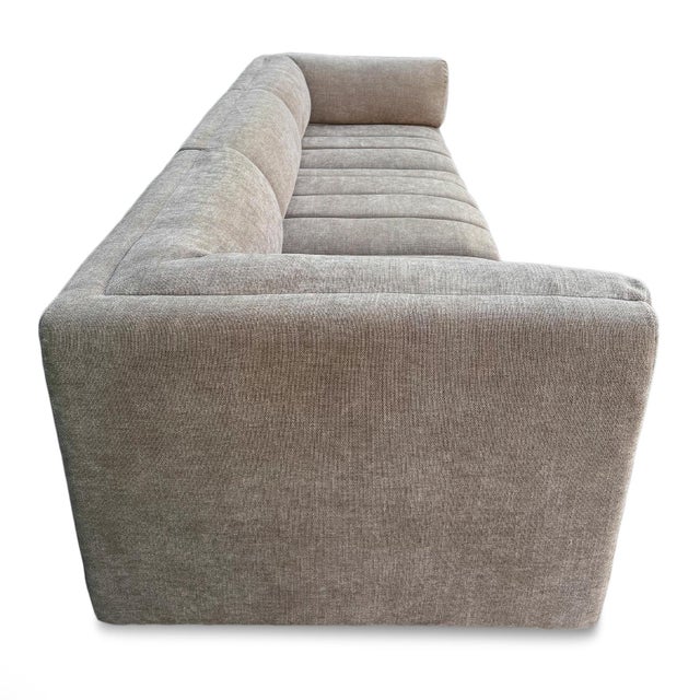 Cocoa Upholstered Sofa For Sale - Image 11 of 16