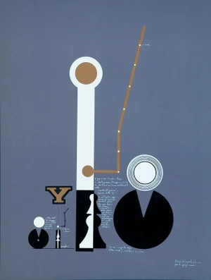 Signal Block - Original Lithograph by Mario Persico - 1970 ca.
