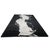 Indo-Napalese Modern Wave Wool & Silk 9X13 Black & White Wave Design Handmade Area Rug #1144031