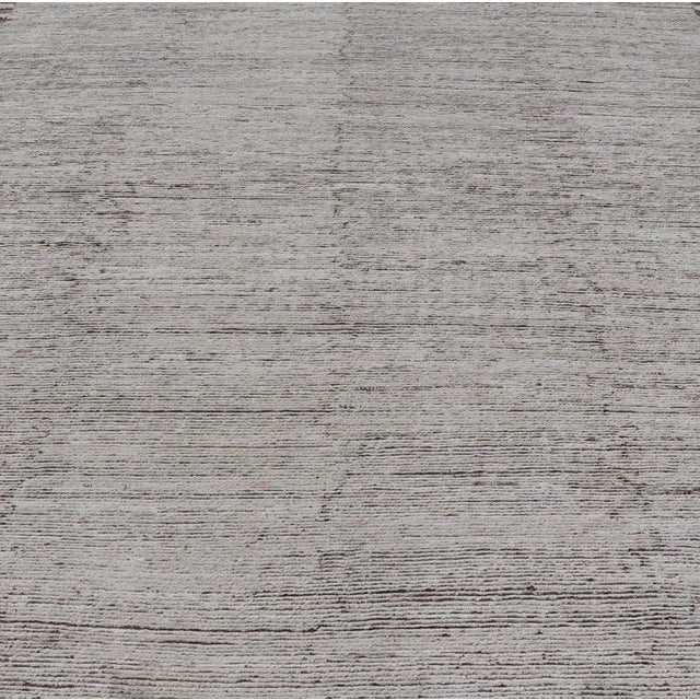 Minimalist Modern Rug by Keivan Woven Arts in Off White 9'1 X 12' For Sale - Image 4 of 12