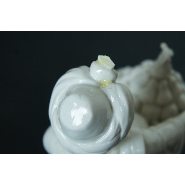 1930s 1930s Hugo Meisel German Schwarzburger Porcelain Man With Fruit Figurine For Sale - Image 5 of 12