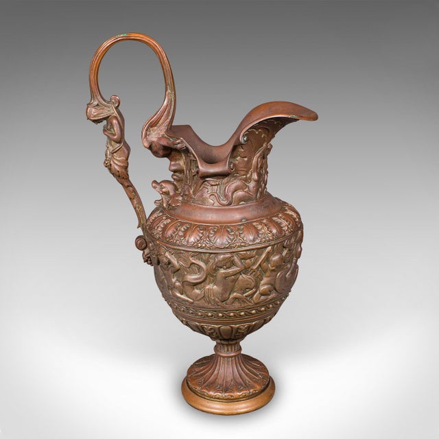 Pair of Antique Display Urns, Italian, Bronze, Ewer, Grand Tour Decor, Victorian For Sale - Image 4 of 12