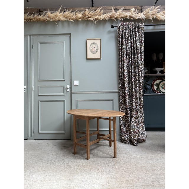 Oval Drop-Leaf Coffee Table, 1950s For Sale - Image 3 of 9