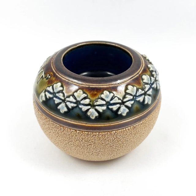 19th Century Antique Doulton Lambeth Stoneware Match Striker – “Shew Us a Light” Victorian Ceramic Tobacciana Pre-1900 For Sale - Image 5 of 8