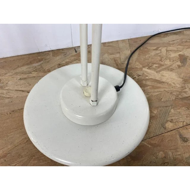 Vintage Chromed and White Metal Up-Light Floor Lamp, 1970s For Sale - Image 6 of 13