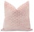Pair of beautiful custom-made Paloma cut velvet pillows in blush. Meticulously handcrafted with serged interior seams,...
