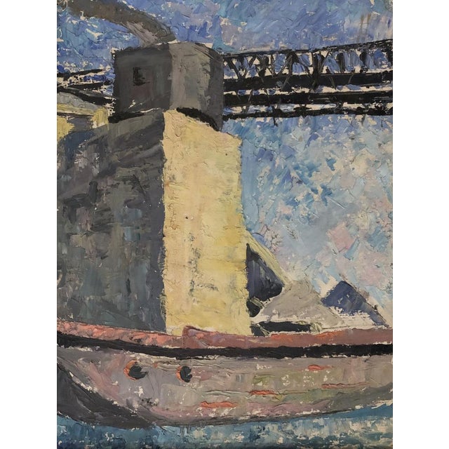 Marcel Noverraz, Etude de bateau, Oil on Cardboard, Framed, in Flawless conditions. Designed 1950 to 1959 This piece has...