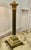 Tall Brass Corinthian Column Table Lamp with Shade, 1920 For Sale - Image 4 of 10