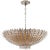 AERIN for Visual Comfort Signature Hampton Medium Chandelier in Burnished Silver Leaf For Sale