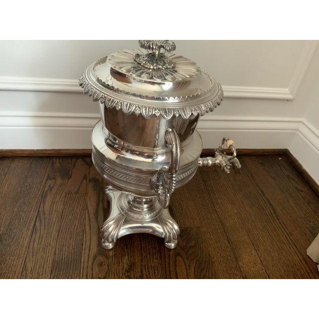 Vintage English, Silver Plated, Coffee Urn / Samovar/Margarita/Ice Tea/Planter For Sale - Image 4 of 12