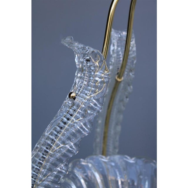 Murano Glass Pendant Light attributed to Barovier, 1950s For Sale - Image 14 of 18