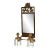 Antique 1875 Brass 2 Candle Mirror Wall Sconce 16 Crystal Prisms, 1875 For Sale