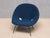Kosmos Lounge Chair in Teal Pierre Frey Bouclé by Augusto Bozzi for Saporiti, 1950s For Sale - Image 11 of 16