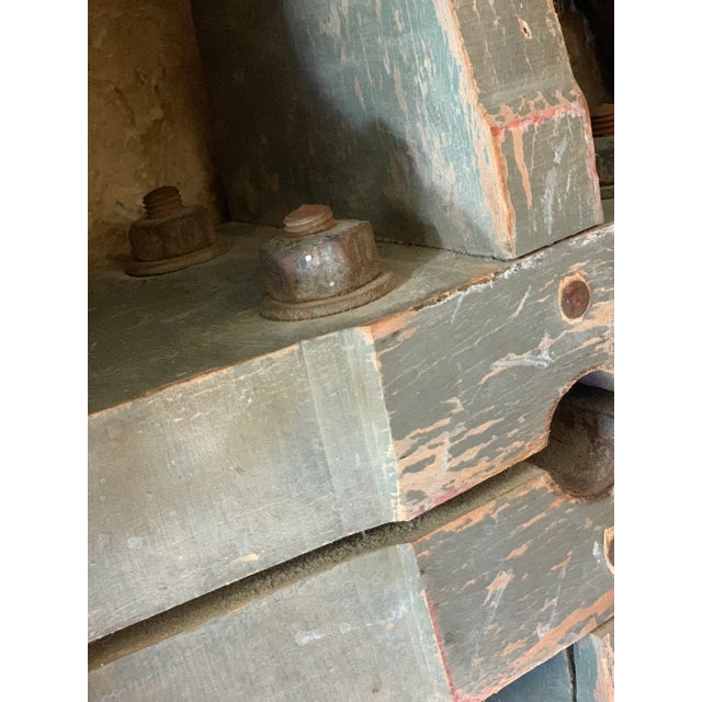 Wood Early 19th Century Large Industrial French Circular Wood Factory Mold For Sale - Image 7 of 12