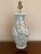 Chinoiserie Late 20th Century Floral Ceramic Table Lamp With Celadon Glaze, Mahogany Base and Solid Brass Lid For Sale - Image 3 of 12