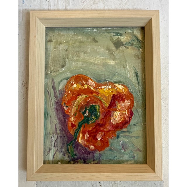 'Habanero #2', Oil Painting, Framed. Perfect for a fun kitchen space. #2 in a series of three, 'Life of a Pepper’ As I...