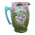 French Majolica Pink Daisy Pitcher Fives Lille, Circa 1900 For Sale