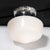 Art Deco Machine Age Rounded Cylindrical Milk Glass Flush Mount Chandelier For Sale - Image 9 of 11