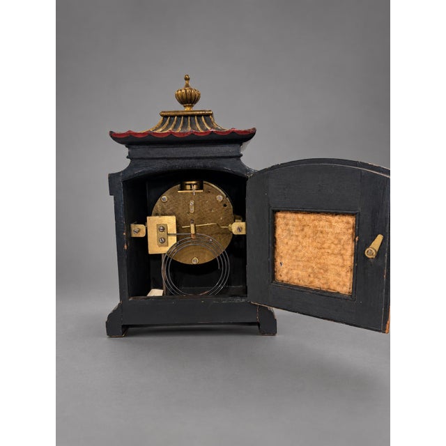 Edwardian Coventry Astral Chinoiserie Pagoda Mantel Clock, England, Circa 1930 For Sale - Image 4 of 11