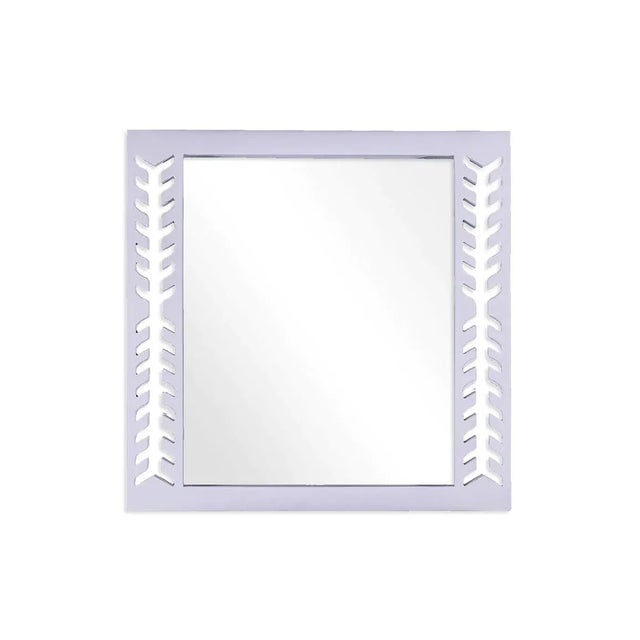 Contemporary Fleur Home Audubon Spruce Square Mirror in Spring Iris, 48x48 For Sale - Image 3 of 3