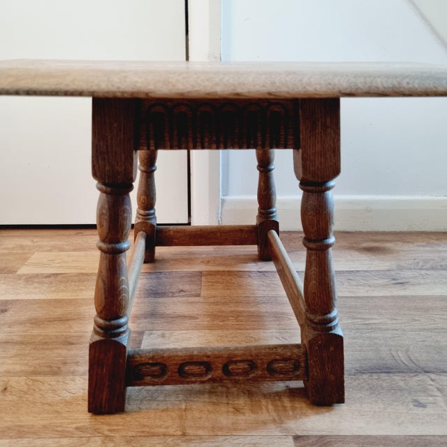 Vintage Stripped Oak Dropleaf Coffee Table For Sale - Image 6 of 9