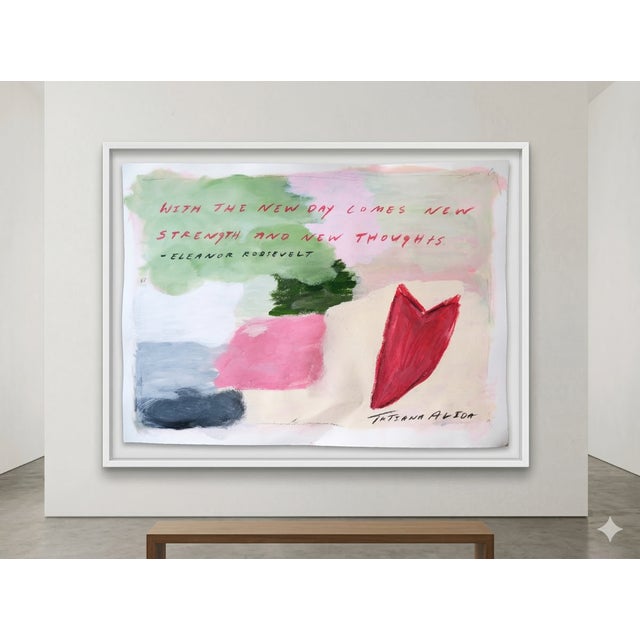 Pink Each New Day Brings Fresh Ideas and Strengths by Tatiana Alida - Limited Edition A2 Print For Sale - Image 8 of 8