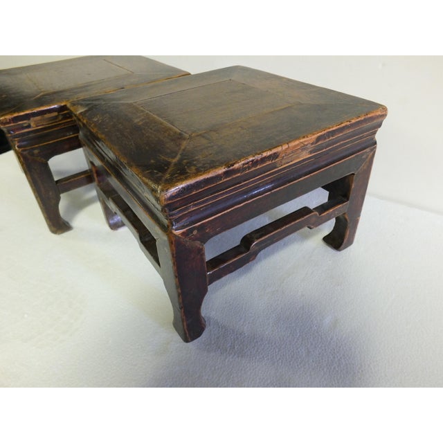 Mid 19th Century Pair of Antique Chinese Foot Stools For Sale - Image 4 of 6