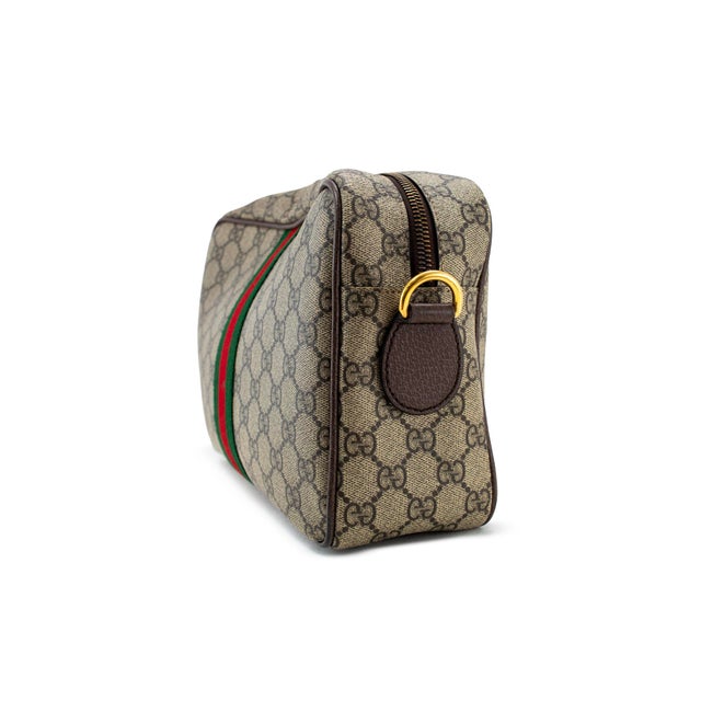 Gucci Gucci Ophidia Medium Beige Gg Supreme Canvas Web Stripe Crossbody Bag For Sale - Image 4 of 10