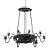 Late 20th Century Vintage Handcrafted Iron Black and Gold 8-Light Pendant For Sale - Image 5 of 10