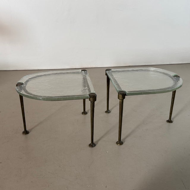 Wrought Bronze and Glass Coffee Tables by Lothar Klute, 1980, Set of 2, in Good conditions. Designed 1980 to 1989 I have...