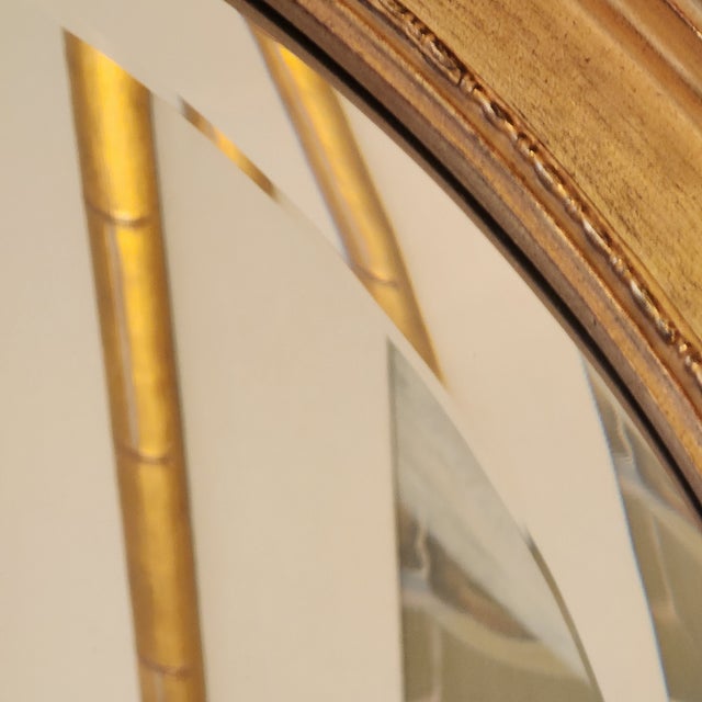 Gold 36" Large Gold Gilt Federal Acanthus Molding Wall Mirror For Sale - Image 8 of 12