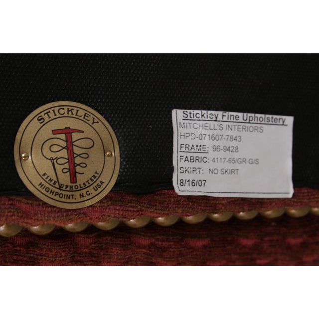 Stickley Leopold Upholstered Chair & Ottoman For Sale - Image 18 of 18