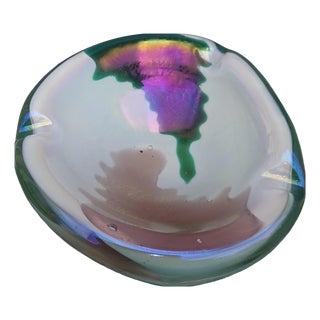 Green Murano Glass Ashtray or Decorative Bowl from Seguso Vetri d'Arte, 1950s For Sale