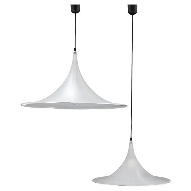 Trumpet Pendant Lamps attributed to Guzzini for Meblo, Italy, 1970s, Set of 2 For Sale - Image 13 of 13