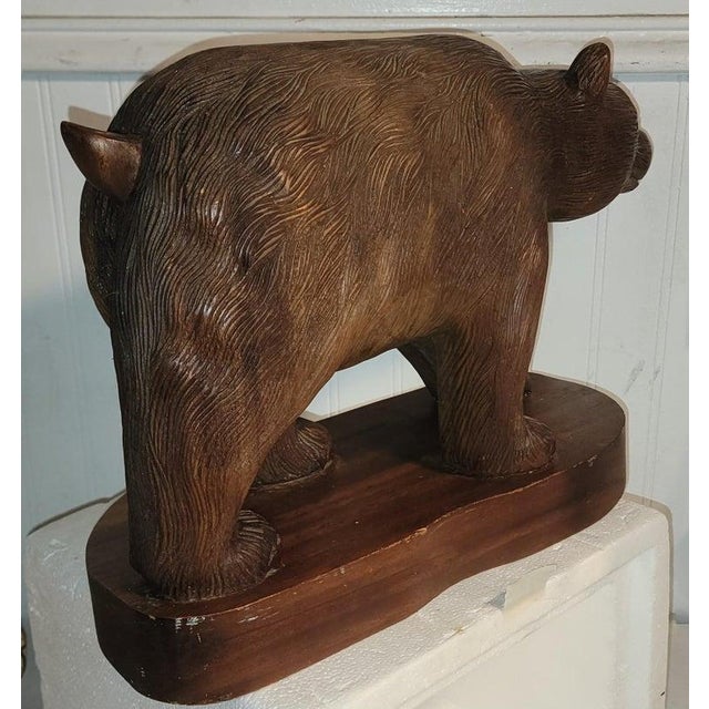1930s Large Hand Carved Bear Carving For Sale - Image 4 of 7