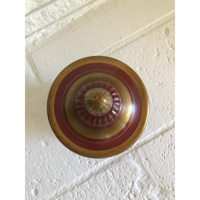 Cherub Motif Round Ceramic Jar With Lid For Sale - Image 4 of 10