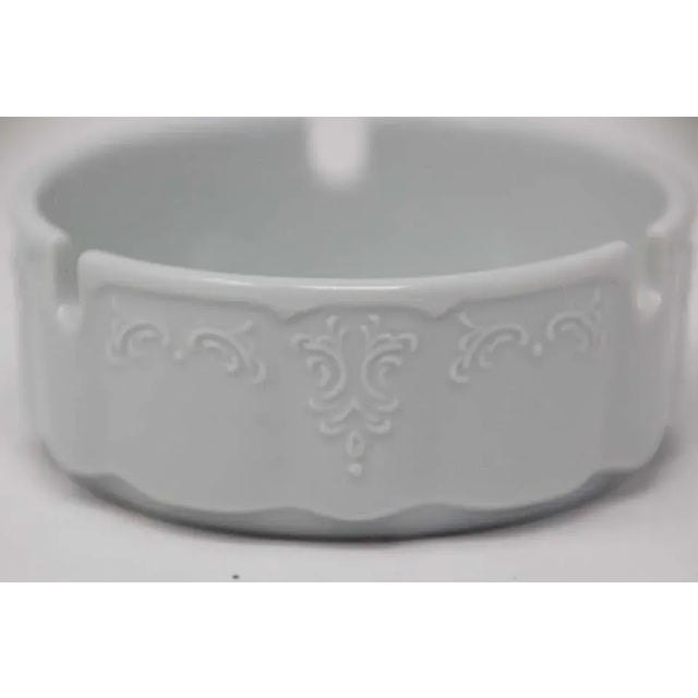 White Porcelain Bone China Ashtray Made in Germany For Sale - Image 4 of 10