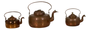 Copper Kettles, 1750s, Set of 3