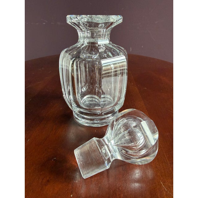 Traditional Mid 20th Century Baccarat Malmaison Vintage Small Cut Crystal Decanter / Perfume Bottle. For Sale - Image 3 of 7