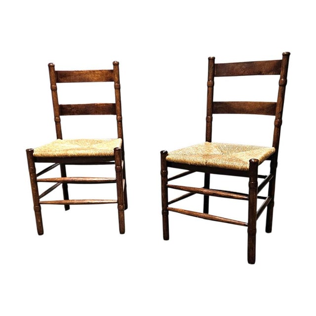 Art Deco Rush Chairs, Set of 2 For Sale - Image 6 of 18