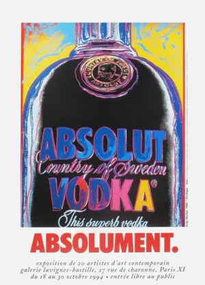 1994 Galerie Lavgines-Bastille Absolut Poster After Andy Warhol