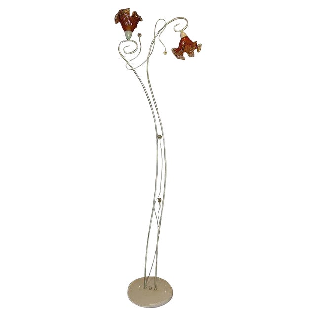 Vintage Murano Floor Lamp, 1980s For Sale