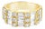 Diamond 18k Yellow Gold Band Ring Size 8.5 For Sale