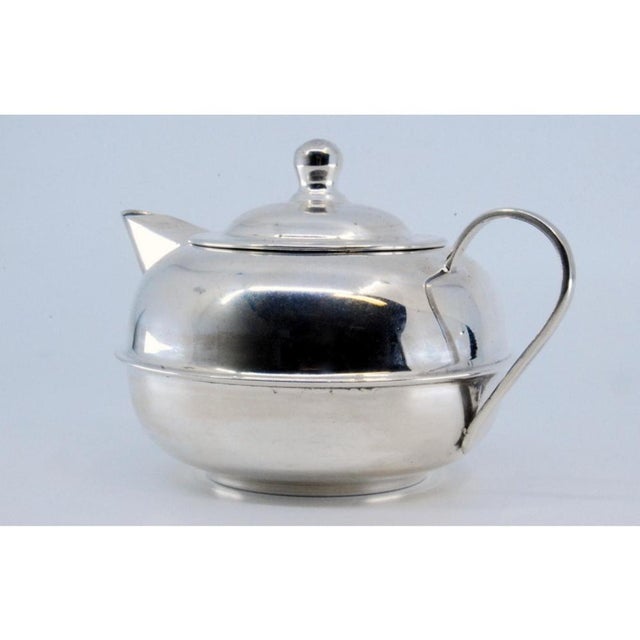 Mexican Style Smooth Silver Pot with a Rounded Shape For Sale - Image 3 of 10