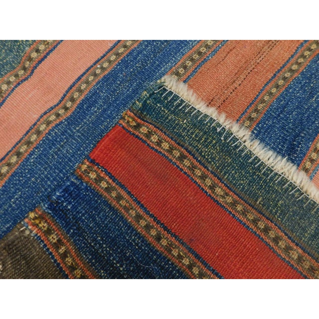 1920s Antique Hand Woven Persian Kilim Rug 3'8"x 3'4" For Sale - Image 12 of 13